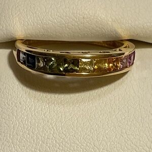 Multi-Colored Sapphire Band Ring